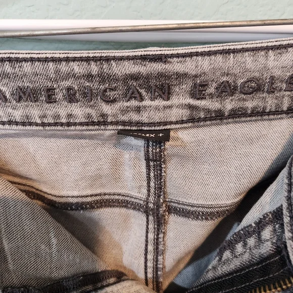 American Eagle 90s Grunge Jeans Mens 38x30 Gray Denim Cotton Stretch Mid Rise - Picture 5 of 8